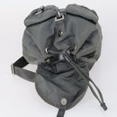 PRADA Backpack Nylon Gray Silver Auth kk572-10