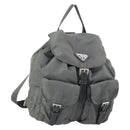 PRADA Backpack Nylon Gray Silver Auth kk572-1