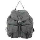 PRADA Backpack Nylon Gray Silver Auth kk572-13