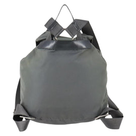 PRADA Backpack Nylon Gray Silver Auth kk572 - 0