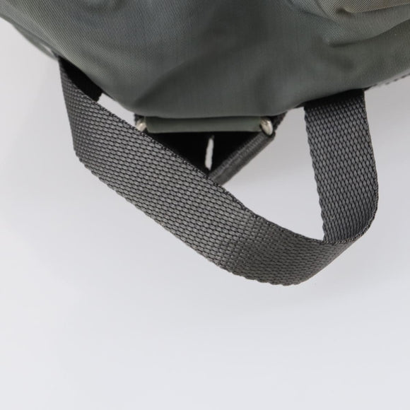 PRADA Backpack Nylon Gray Silver Auth kk572