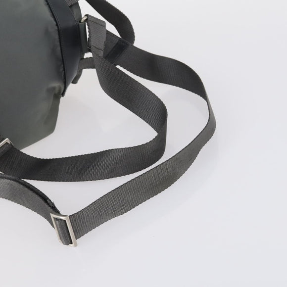 PRADA Backpack Nylon Gray Silver Auth kk572