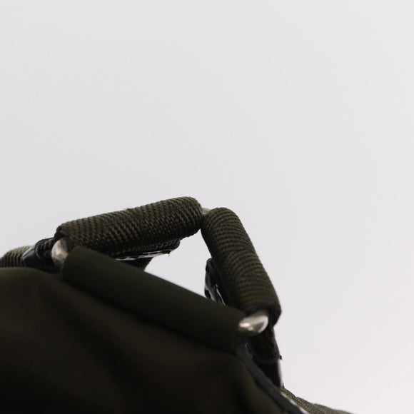 PRADA Backpack Nylon Green Silver Auth kk575