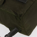 PRADA Backpack Nylon Green Silver Auth kk575-17