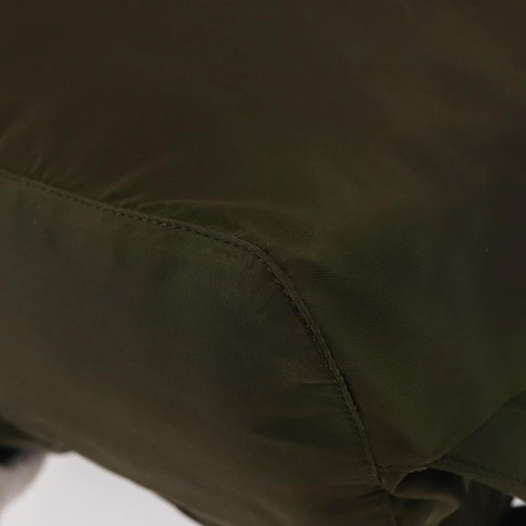 PRADA Backpack Nylon Green Silver Auth kk575