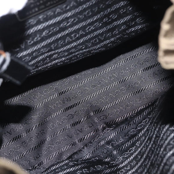 PRADA Backpack Nylon Green Silver Auth kk575