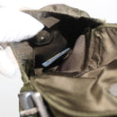 PRADA Backpack Nylon Green Silver Auth kk575-28