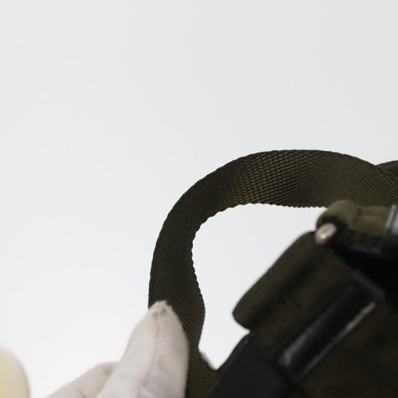 PRADA Backpack Nylon Green Silver Auth kk575