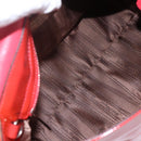 Salvatore Ferragamo Gancini Hand Bag Enamel 2way Red Silver Auth kk576-11