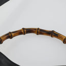 GUCCI Bamboo Shoulder Bag Leather 2way Black Gold 001 1577 2123 Auth kk577-15