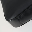 GUCCI Bamboo Shoulder Bag Leather 2way Black Gold 001 1577 2123 Auth kk577-17