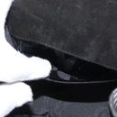 Salvatore Ferragamo Gancini Shoulder Bag Enamel Black Gold Auth kk580-22