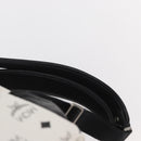 MCM Vicetos Logogram Backpack PVC Leather White Silver Auth kk581-10