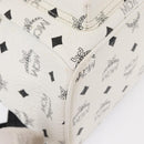 MCM Vicetos Logogram Backpack PVC Leather White Silver Auth kk581-12