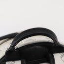 MCM Vicetos Logogram Backpack PVC Leather White Silver Auth kk581-7