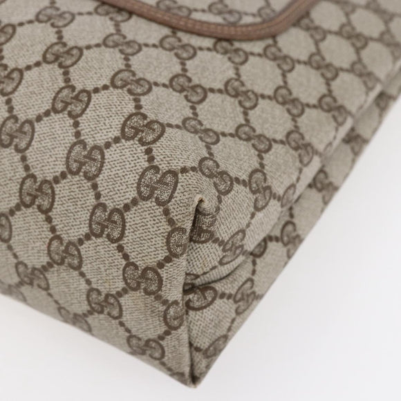 GUCCI GG Supreme Web Sherry Line Tote Bag PVC Beige 41 004 4465 Auth kk582