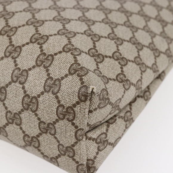 GUCCI GG Supreme Web Sherry Line Tote Bag PVC Beige 41 004 4465 Auth kk582