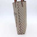 GUCCI GG Supreme Web Sherry Line Tote Bag PVC Beige 41 004 4465 Auth kk582-5