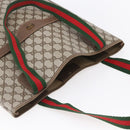 GUCCI GG Supreme Web Sherry Line Tote Bag PVC Beige 41 004 4465 Auth kk582-6