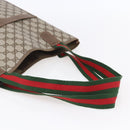 GUCCI GG Supreme Web Sherry Line Tote Bag PVC Beige 41 004 4465 Auth kk582-7