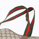 GUCCI GG Supreme Web Sherry Line Tote Bag PVC Beige 41 004 4465 Auth kk582-8