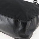 PRADA Chain Shoulder Bag Nylon Black Silver Auth kk583-10