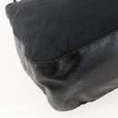 PRADA Chain Shoulder Bag Nylon Black Silver Auth kk583-13