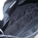 PRADA Chain Shoulder Bag Nylon Black Silver Auth kk583-16