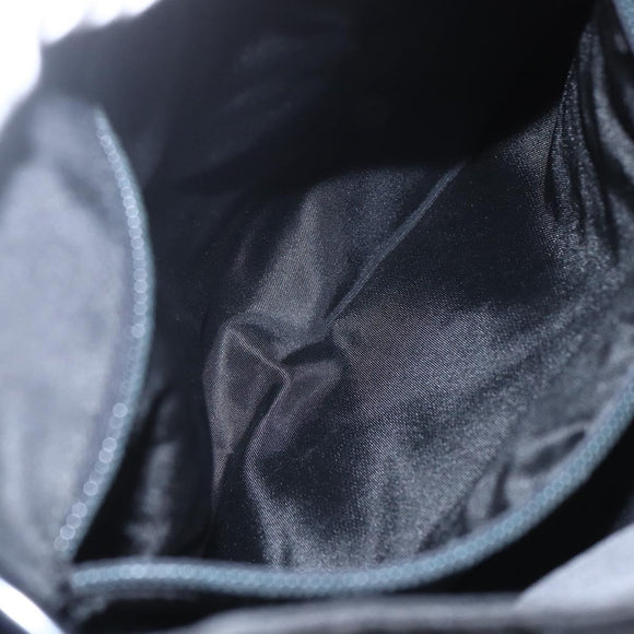 PRADA Chain Shoulder Bag Nylon Black Silver Auth kk583