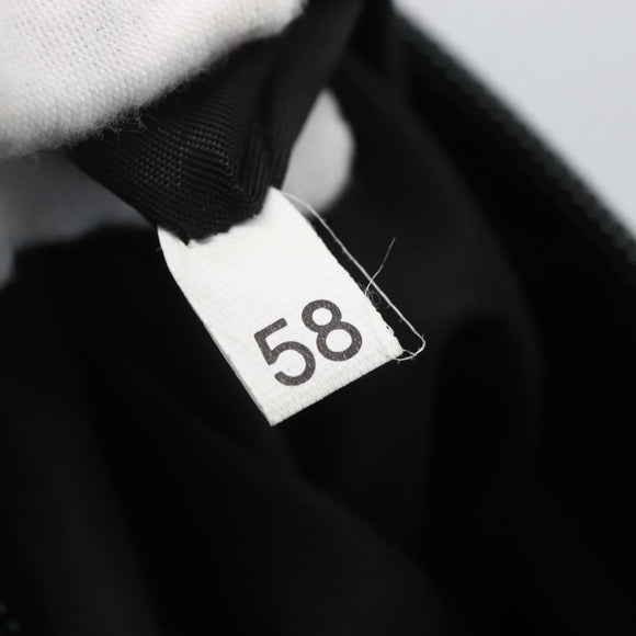 PRADA Chain Shoulder Bag Nylon Black Silver Auth kk583