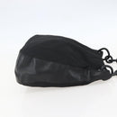 PRADA Chain Shoulder Bag Nylon Black Silver Auth kk583-5