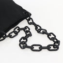 PRADA Chain Shoulder Bag Nylon Black Silver Auth kk583-7