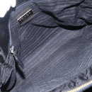 PRADA Chain Tote Bag Leather Black Gold Auth kk585-11