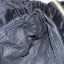 PRADA Chain Tote Bag Leather Black Gold Auth kk585-21