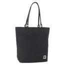 FENDI Zucchino Canvas Tote Bag Black Silver Auth kk586-1