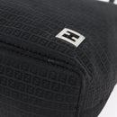FENDI Zucchino Canvas Tote Bag Black Silver Auth kk586-10