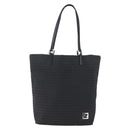 FENDI Zucchino Canvas Tote Bag Black Silver Auth kk586-2