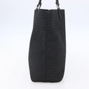 FENDI Zucchino Canvas Tote Bag Black Silver Auth kk586-4