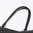 FENDI Zucchino Canvas Tote Bag Black Silver Auth kk586-8