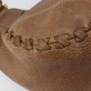 GUCCI Charlotte Hand Bag Leather Brown Gold 218782 Auth kk588-14