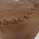 GUCCI Charlotte Hand Bag Leather Brown Gold 218782 Auth kk588-15
