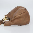 GUCCI Charlotte Hand Bag Leather Brown Gold 218782 Auth kk588-4