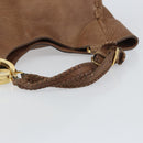 GUCCI Charlotte Hand Bag Leather Brown Gold 218782 Auth kk588-7