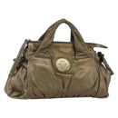 GUCCI Histeria Hand Bag Leather Gold Tone 197020 Auth kk589-1