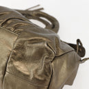 GUCCI Histeria Hand Bag Leather Gold Tone 197020 Auth kk589-9
