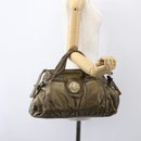 GUCCI Histeria Hand Bag Leather Gold Tone 197020 Auth kk589-23