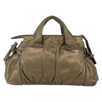 GUCCI Histeria Hand Bag Leather Gold Tone 197020 Auth kk589 - 0