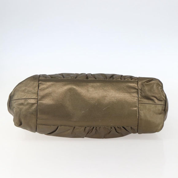 GUCCI Histeria Hand Bag Leather Gold Tone 197020 Auth kk589