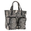 GUCCI Hand Bag Nylon Beige Gold 002 8080 Auth kk590-1