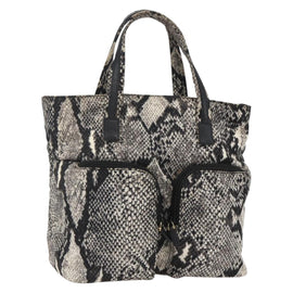 GUCCI Hand Bag Nylon Beige Gold 002 8080 Auth kk590